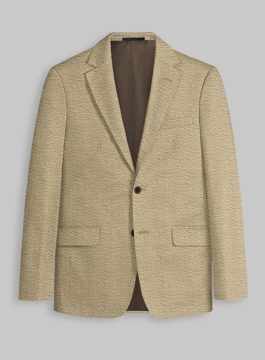 Beige Seersucker Suit - Image 2