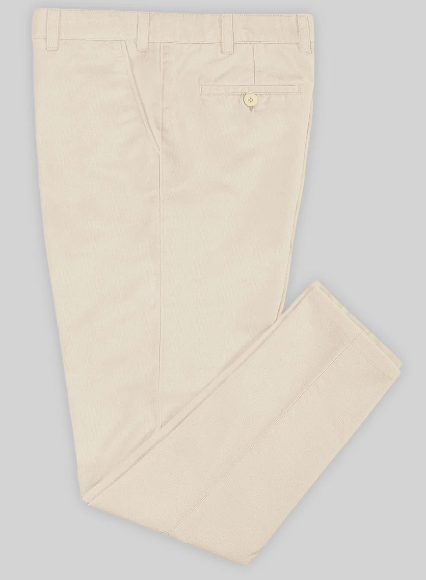 Washed Beige Stretch Chino Pants - Image 2