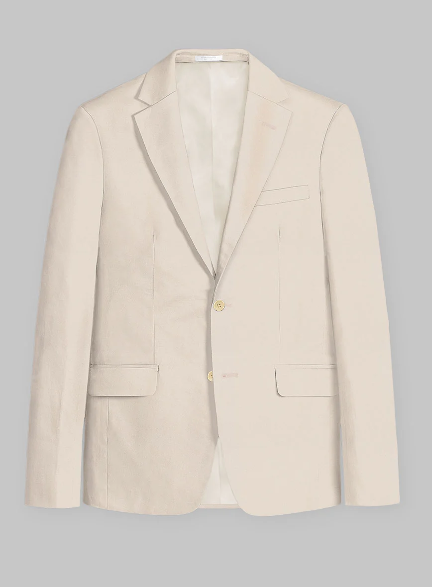 Beige Stretch Chino Suit - Image 3