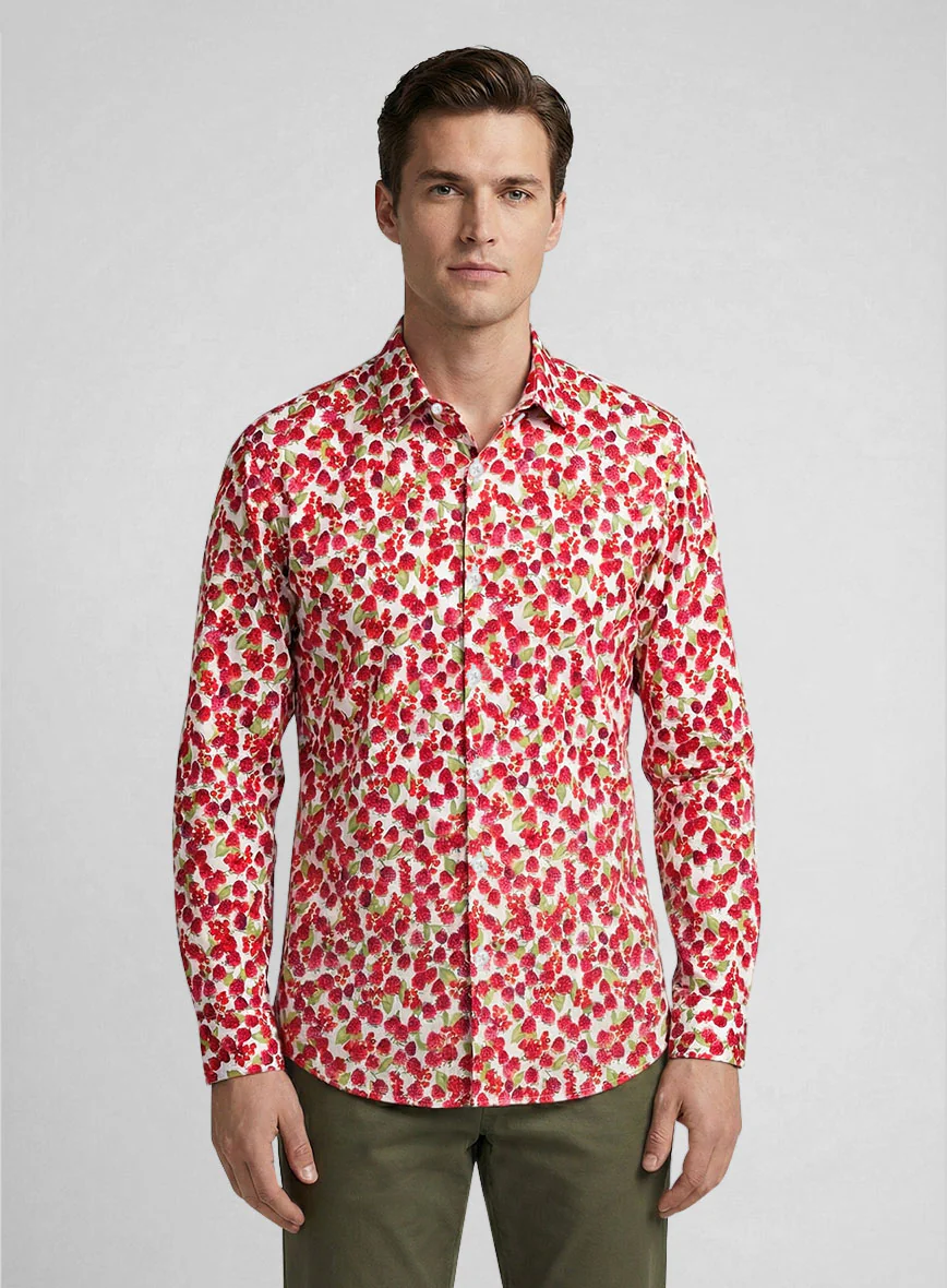 Berry Burst Cotton Shirt