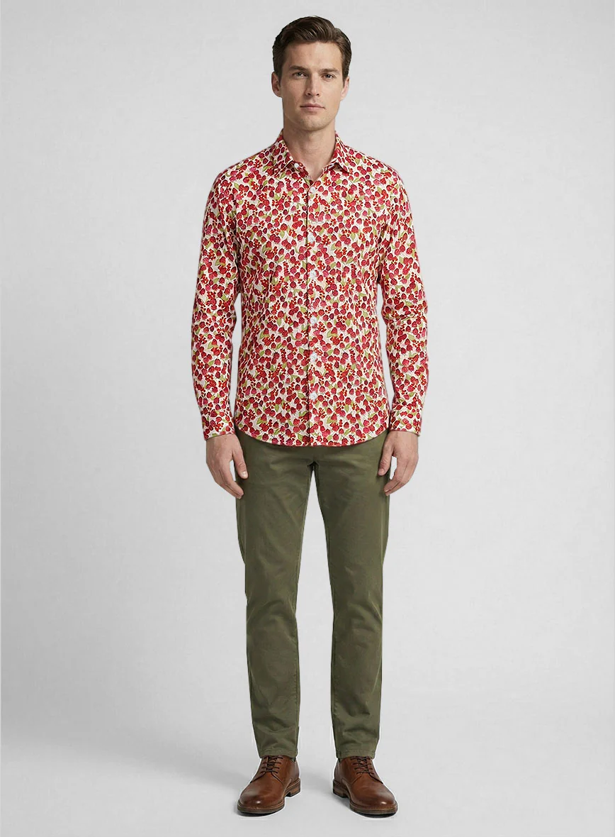 Berry Burst Cotton Shirt - Image 4