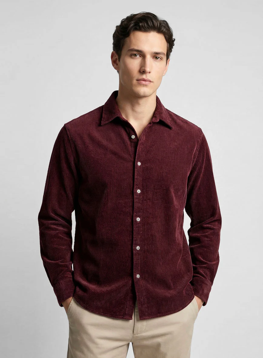 Berry Wine Corduroy Shirt