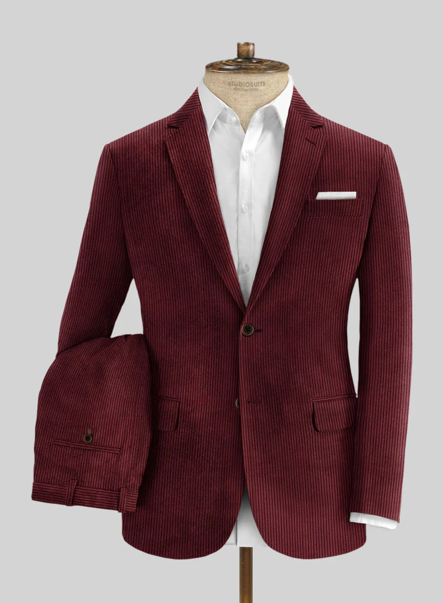 Berry Wine Corduroy Suit - Image 2