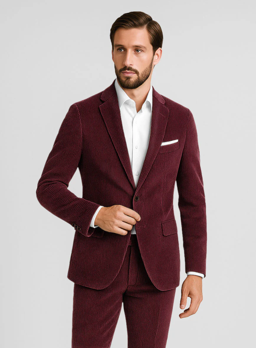 Berry Wine Corduroy Jacket - Image 2