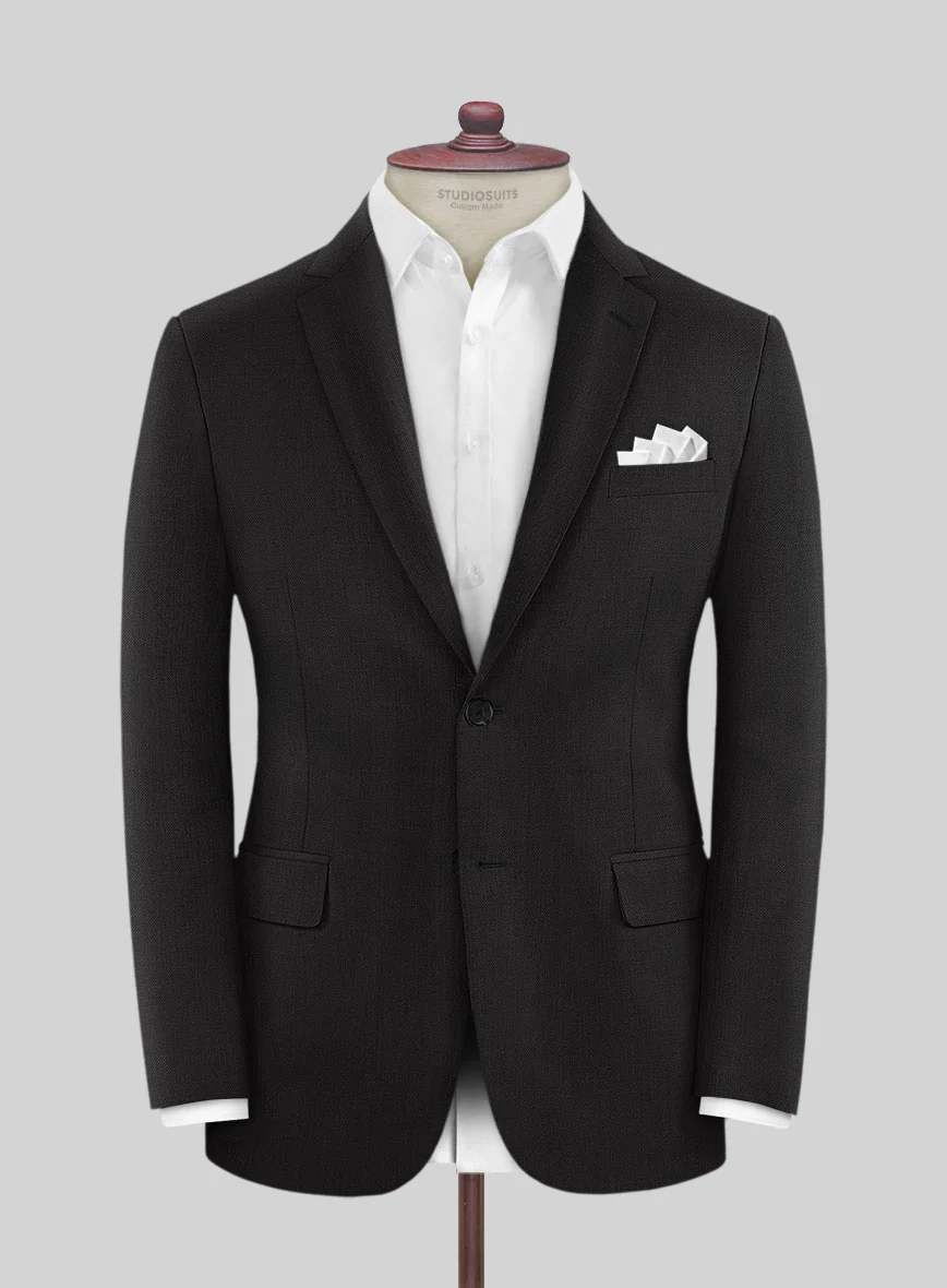 Black Merino Wool Suit - Image 5