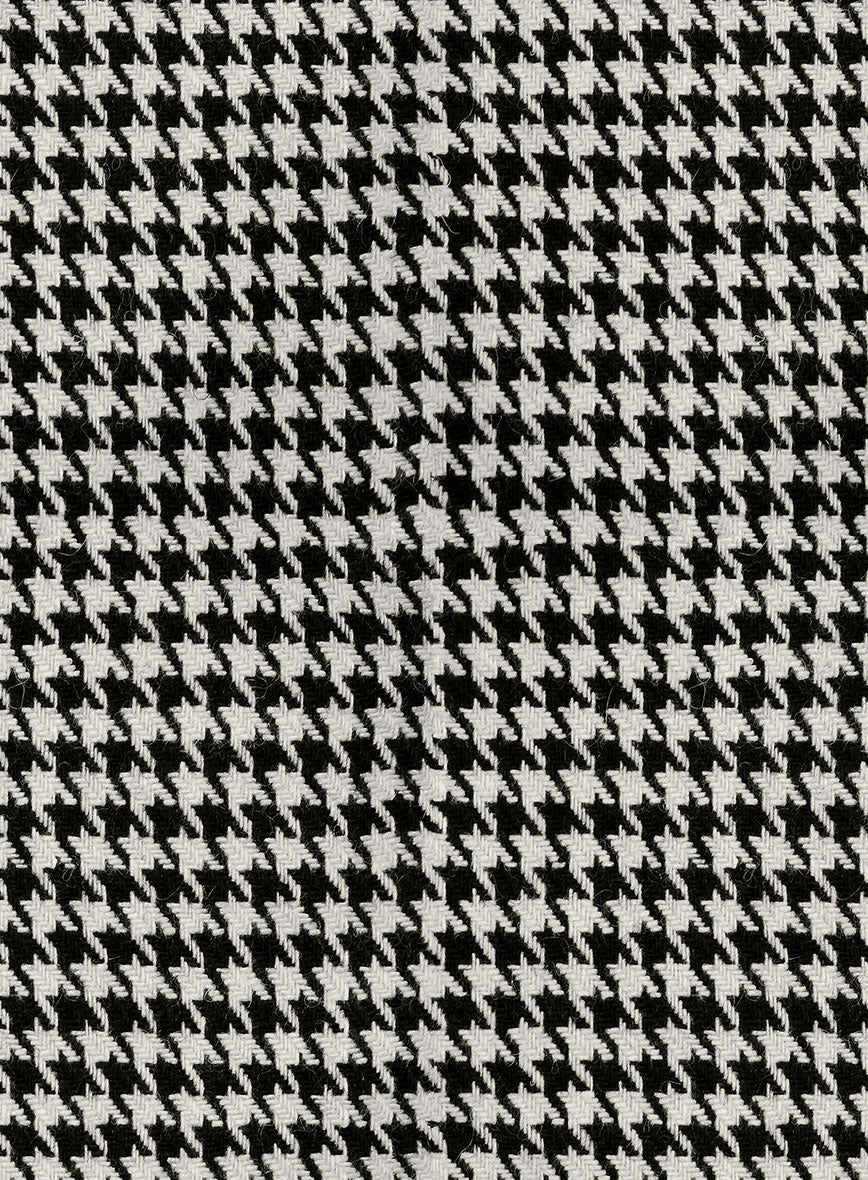 Big Houndstooth BW Tweed Newsboy Cap - Image 6