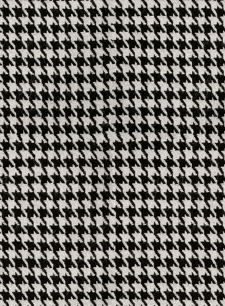 Big Houndstooth BW Tweed Overcoat - Image 4