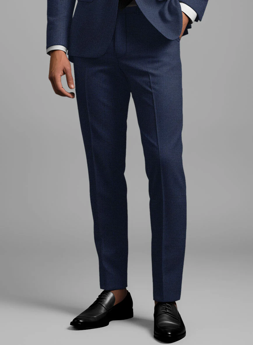Birdseye Wool Royal Blue Suit - Image 6