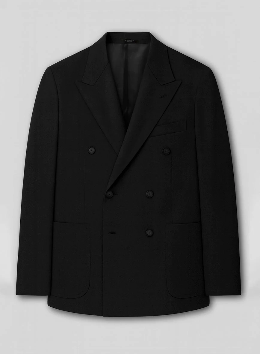 Black Chino Double Breasted Suit - Image 2