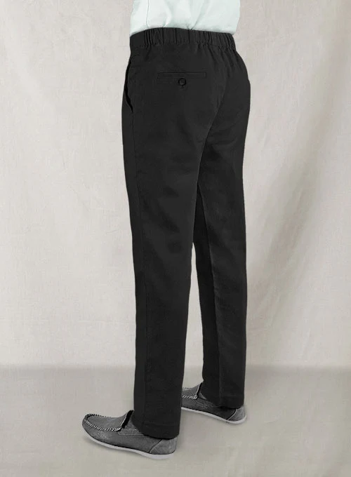 Easy Pants Black Cotton Canvas - Image 2