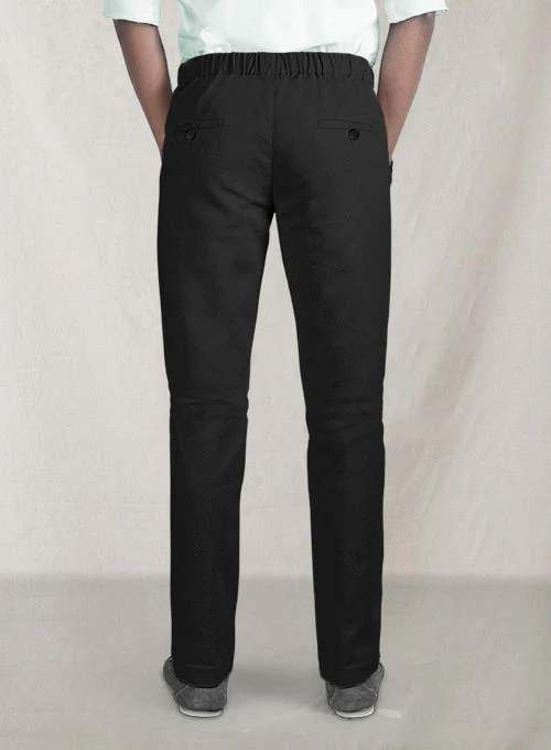 Easy Pants Black Cotton Canvas - Image 3