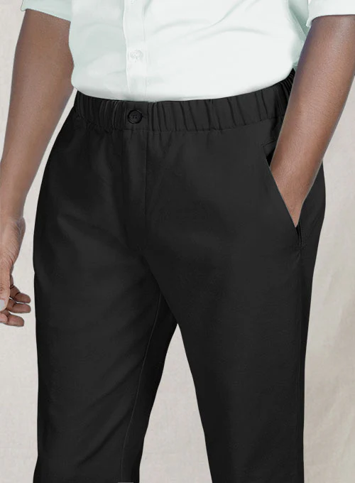 Easy Pants Black Cotton Canvas - Image 4