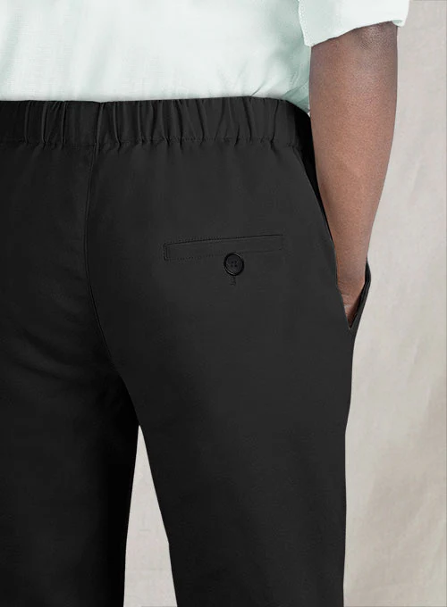 Easy Pants Black Cotton Canvas - Image 5