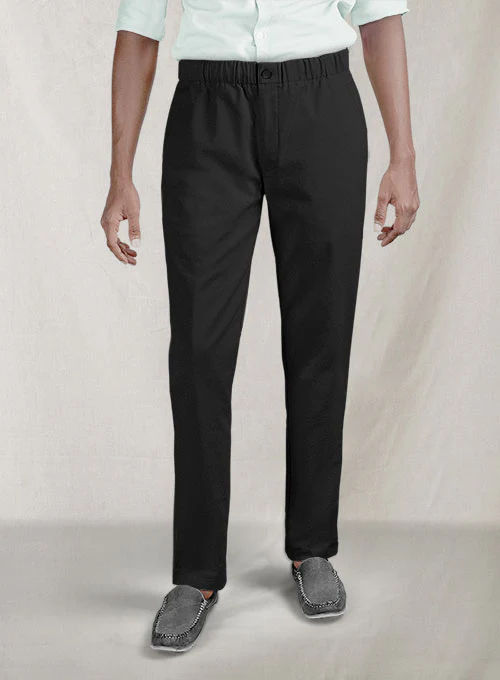 Easy Pants Black Cotton Canvas - Image 8