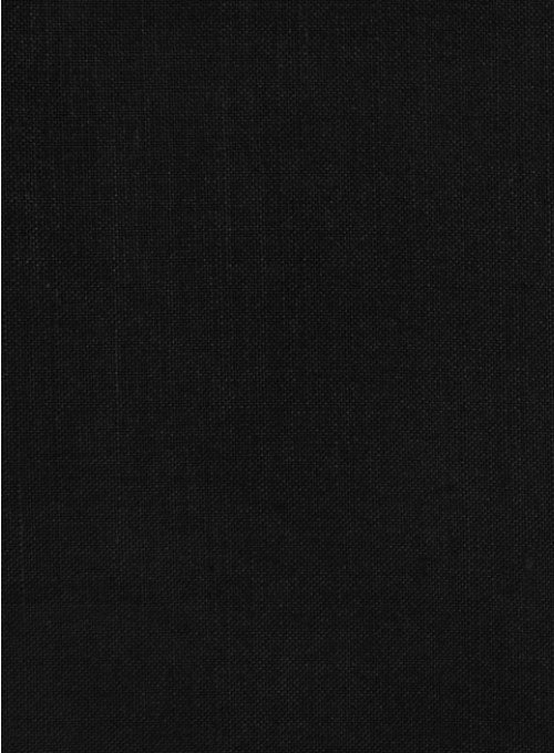 Black Cotton Linen Shirt - Image 2