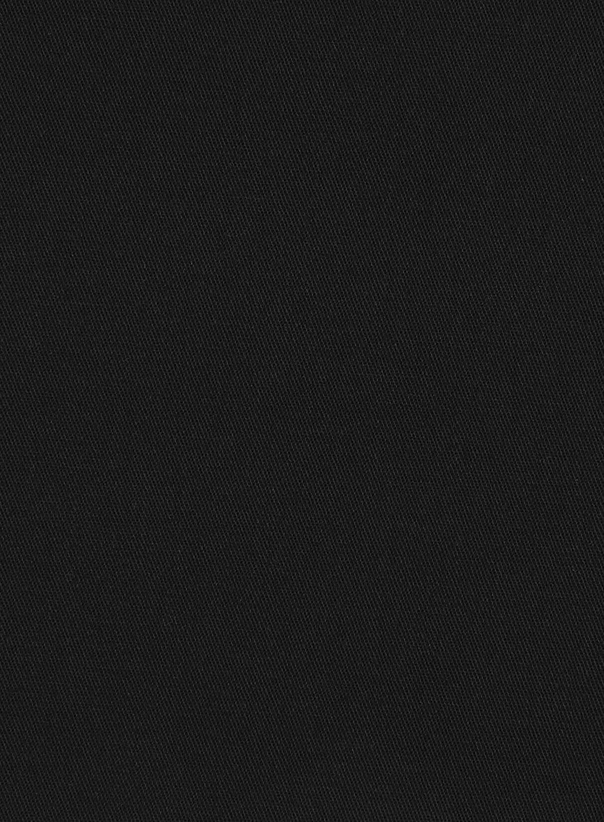 Black Cotton Power Stretch Chino Jacket - Image 3