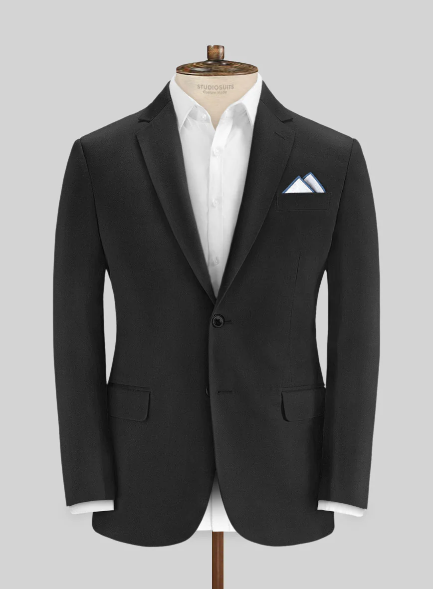 Black Feather Cotton Canvas Stretch Suit - Image 5