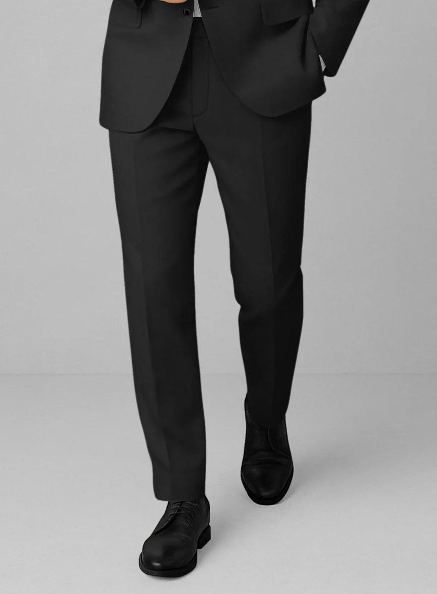 Black Feather Cotton Canvas Stretch Suit - Image 7