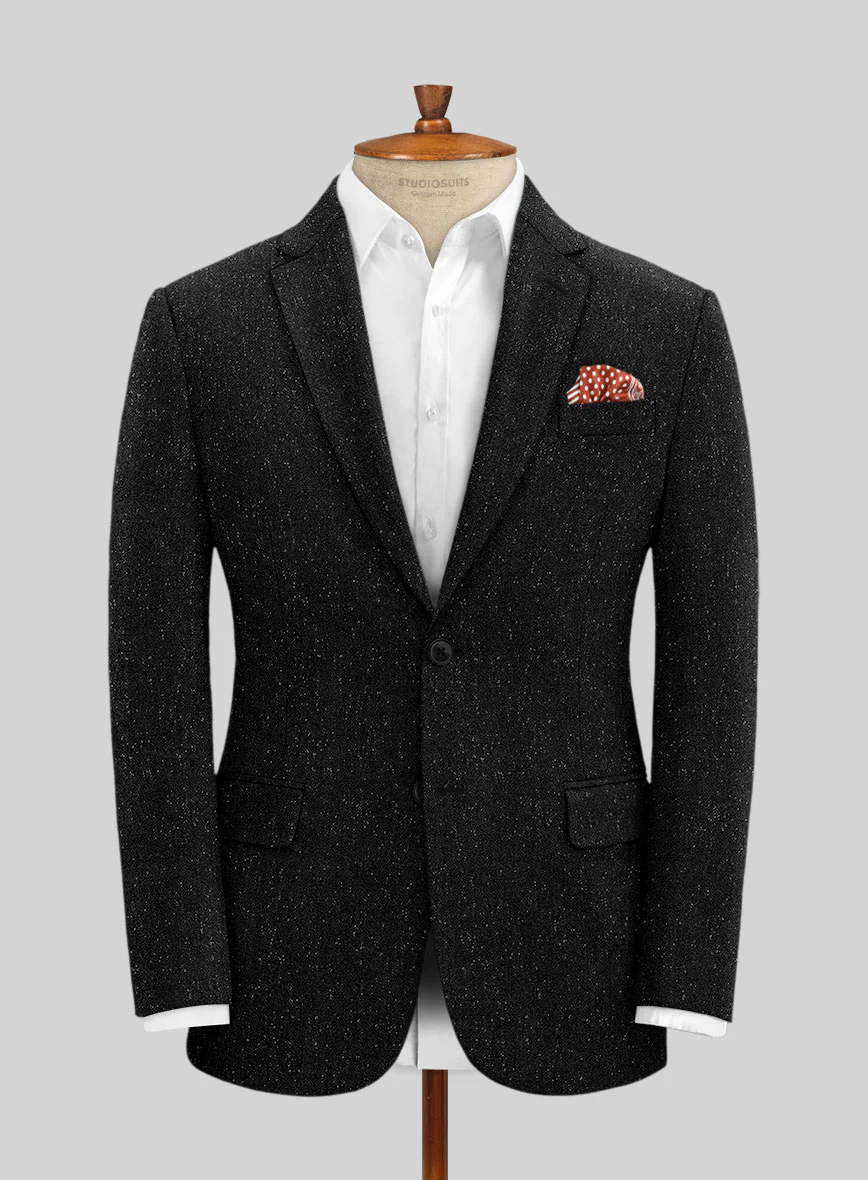 Black Flecks Donegal Tweed Jacket - Image 3