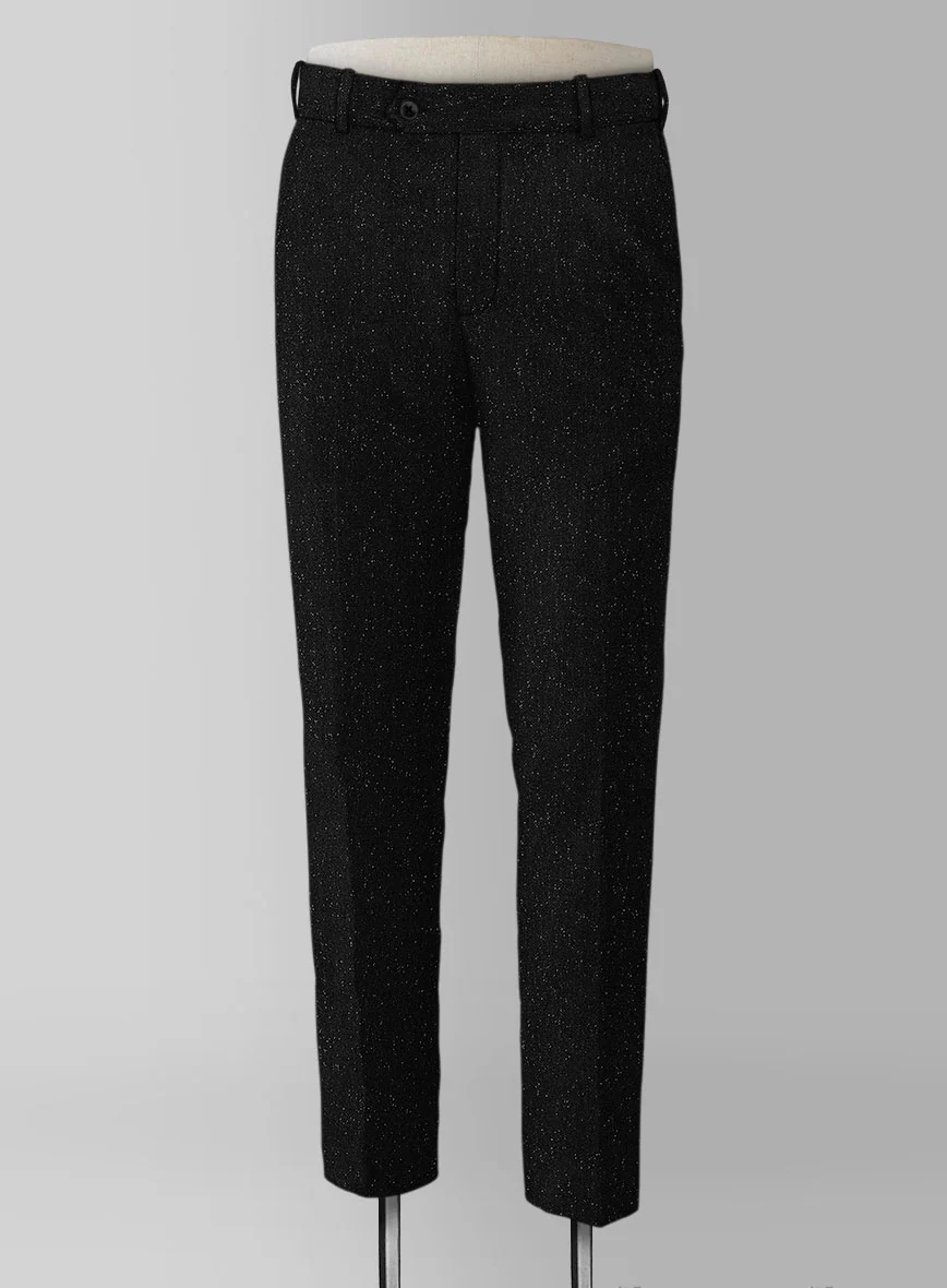 Black Flecks Donegal Tweed Pants - Image 4