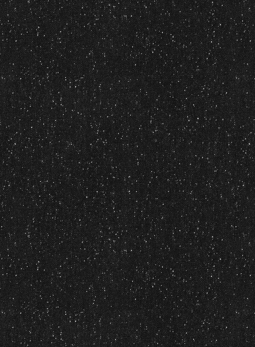 Black Flecks Donegal Tweed Pea Coat - Image 3