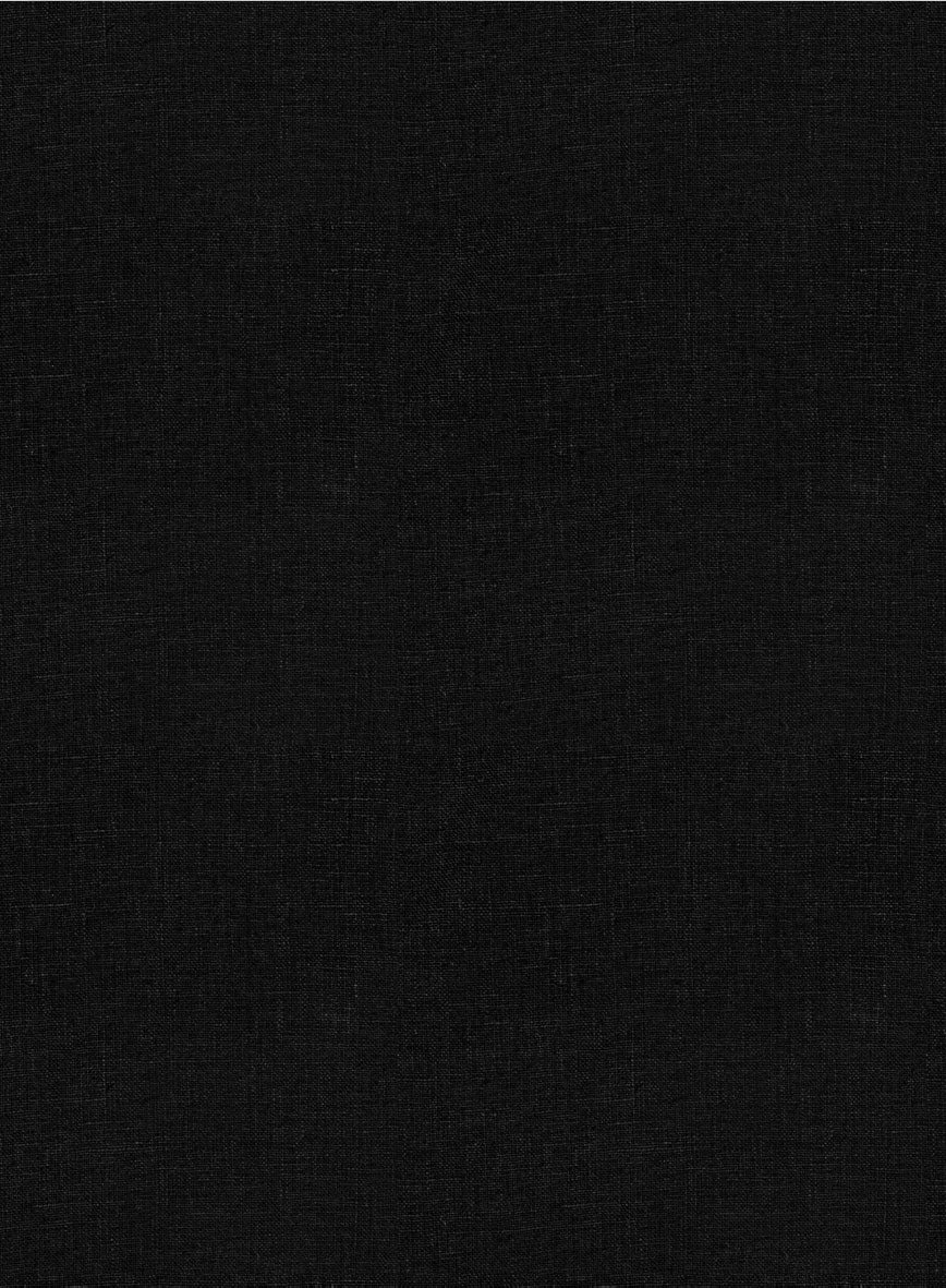 Black Linen Zipper Jacket - Image 5