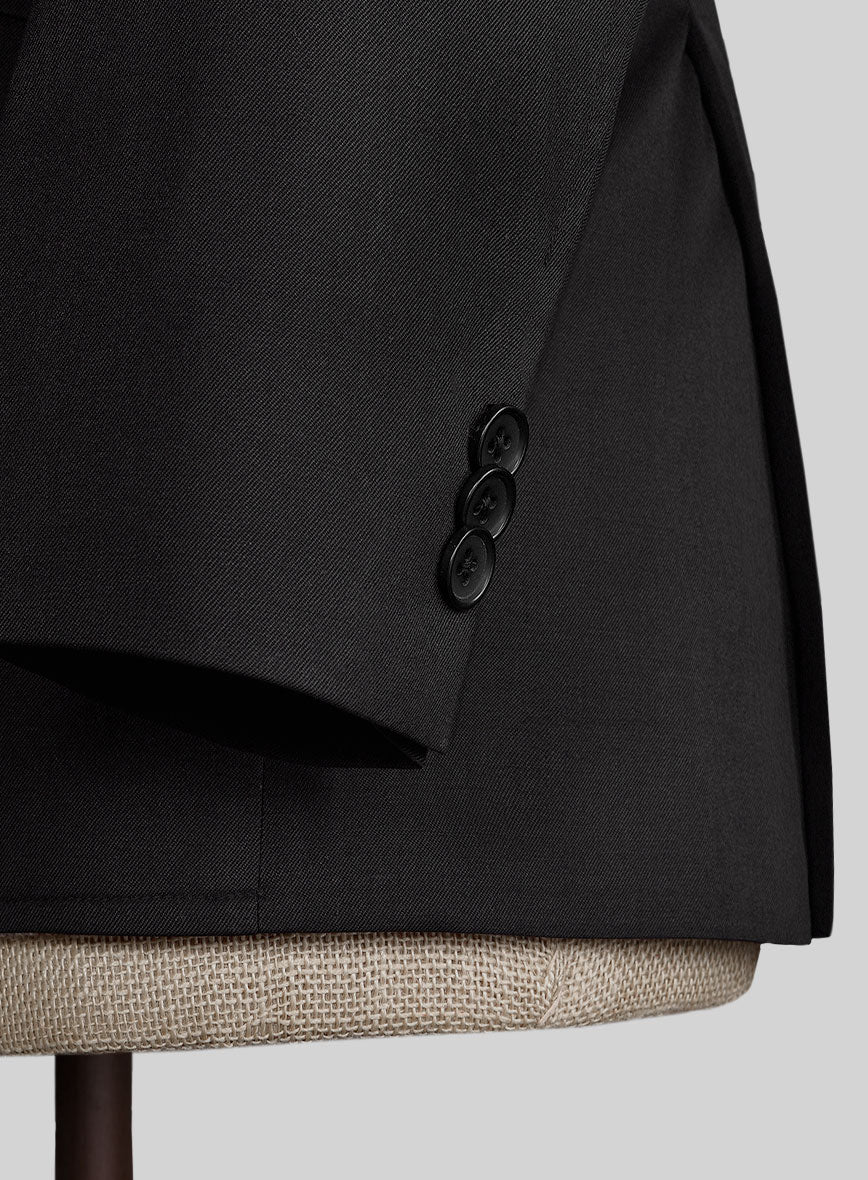 Black Merino Wool Manhattan Style Sports Coat - Image 3