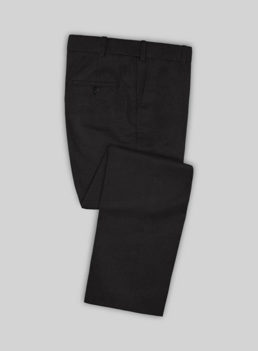 Black Merino Wool Pants - Image 3
