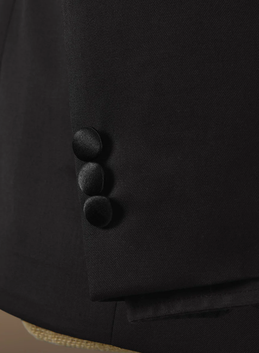 All Black Wool Tuxedo Suit II - Image 5