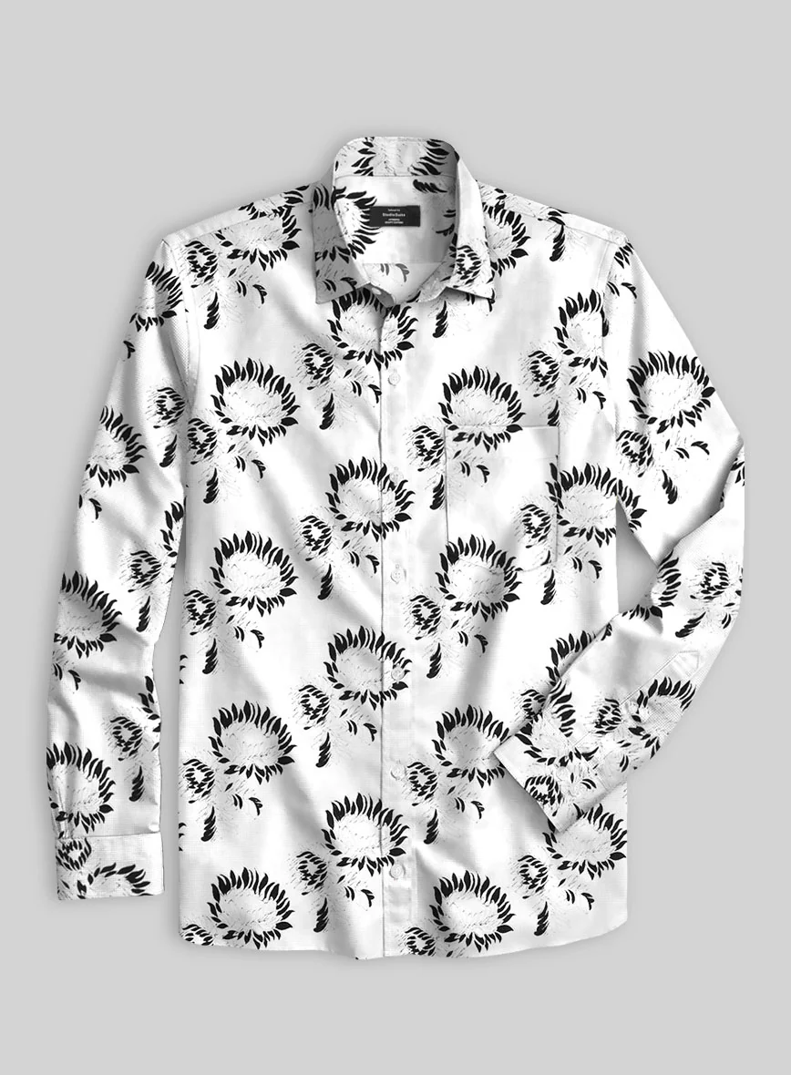 Black Petal Cotton Shirt - Image 3