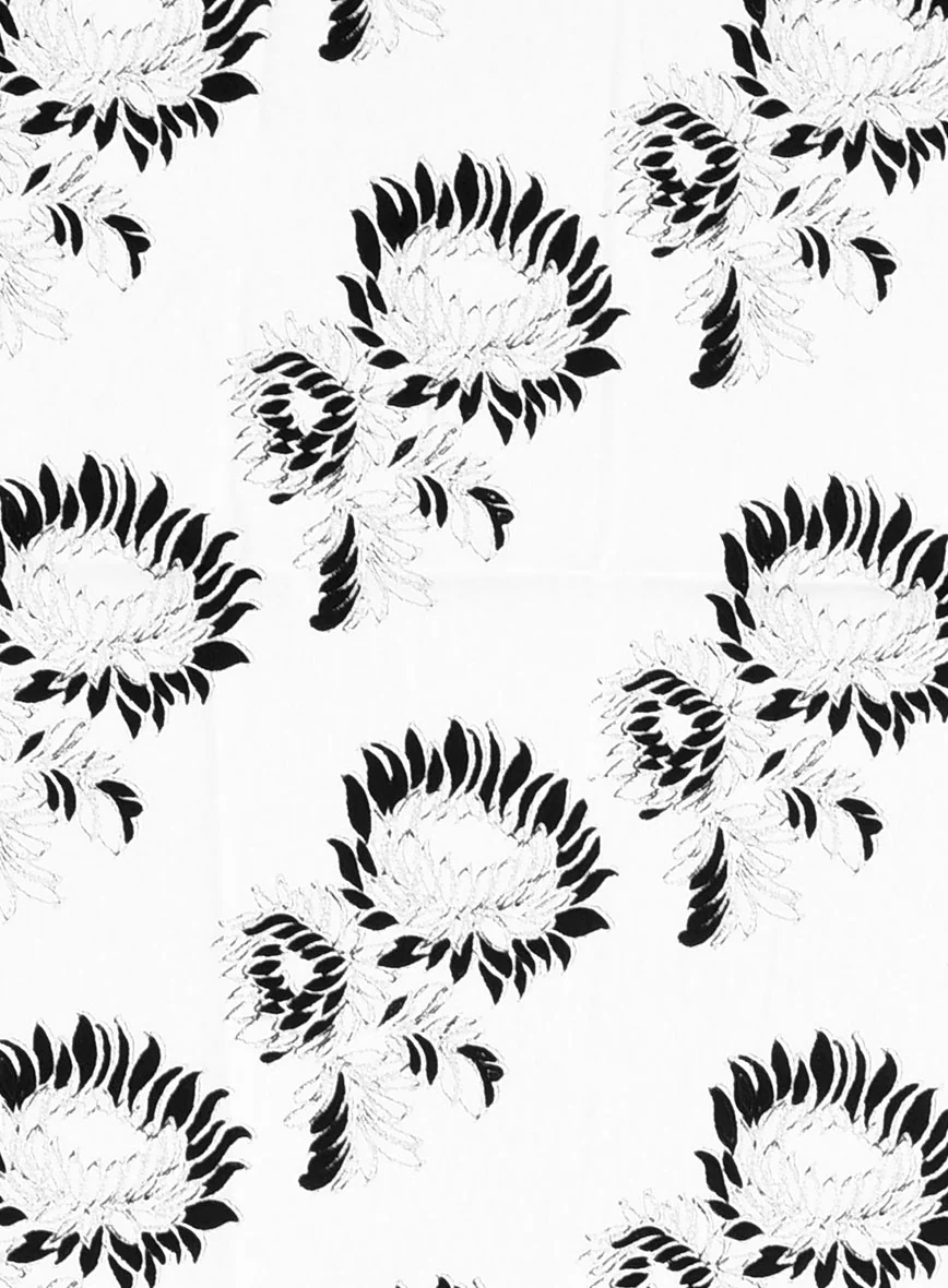 Black Petal Cotton Shirt - Image 4