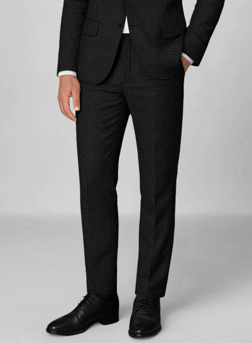 Black Seersucker Pants - Image 3