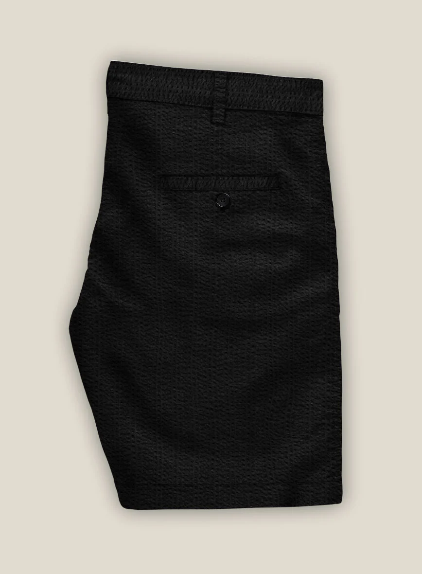 Black Seersucker Shorts - Image 3