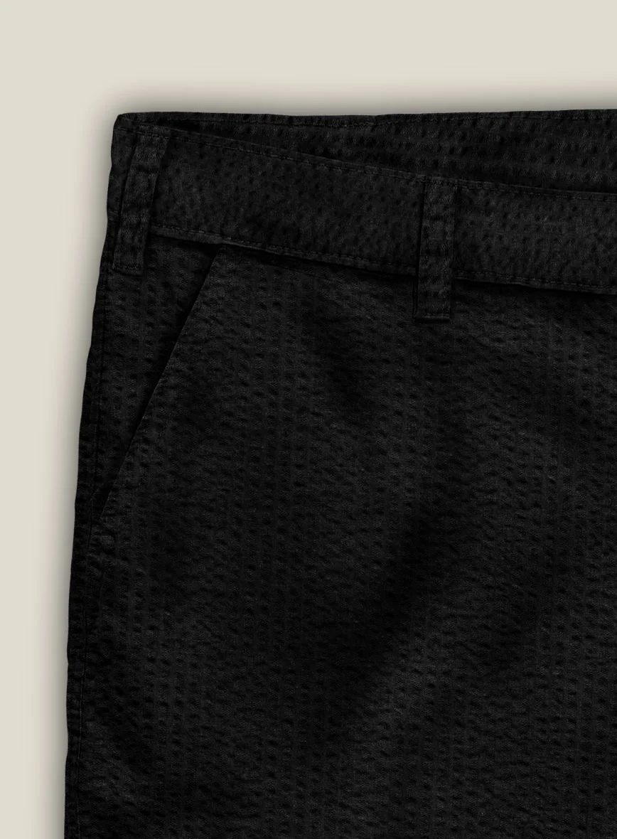 Black Seersucker Shorts - Image 4