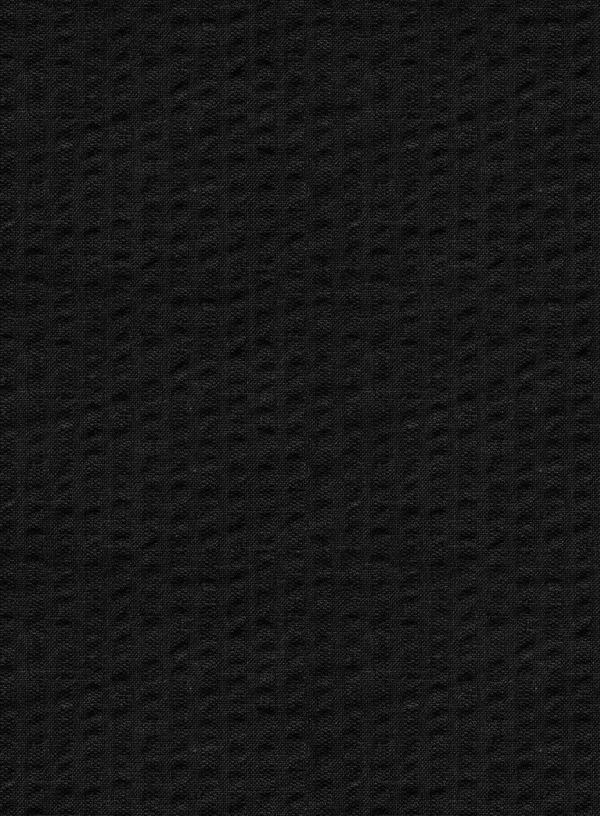Black Seersucker Shorts - Image 5