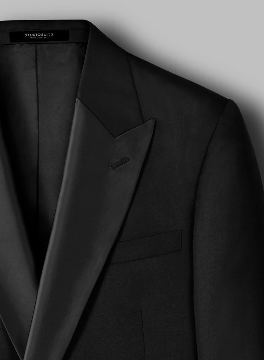Black Smoking Double Breasted Jacket - Image 4