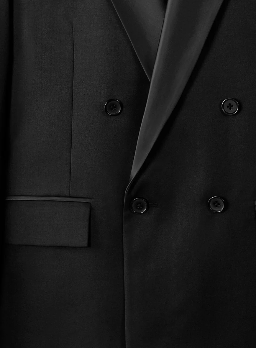 Black Smoking Double Breasted Jacket - Image 5