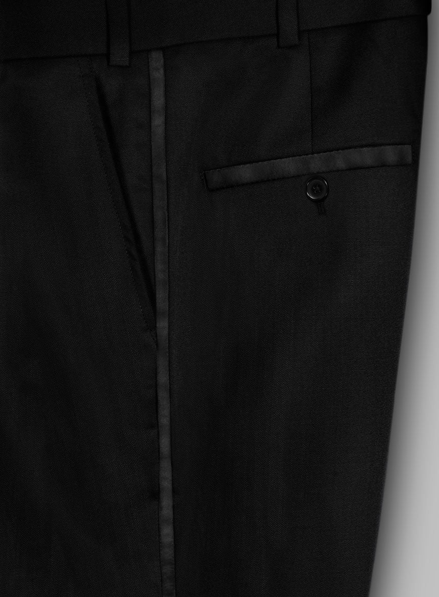 Black Smoking Double Breasted Tuxedo Suit - Image 9