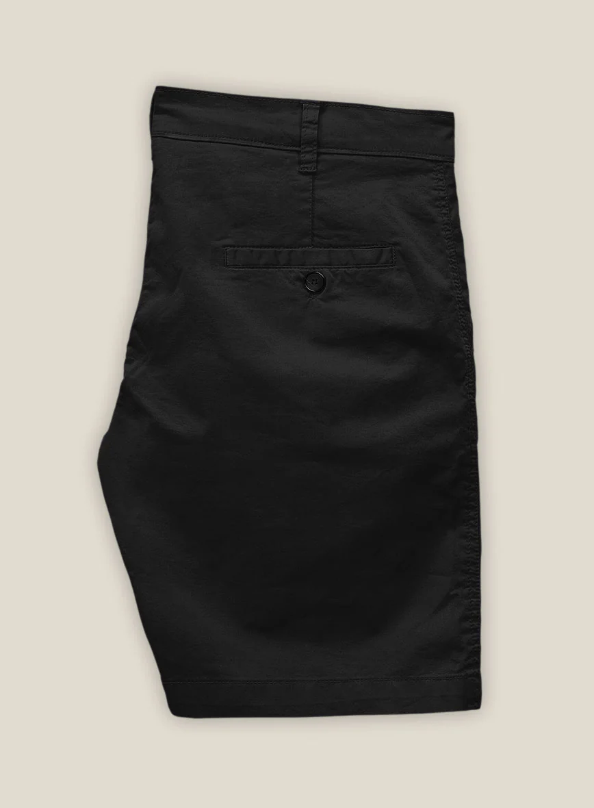 Black Stretch Chino Shorts - Image 2
