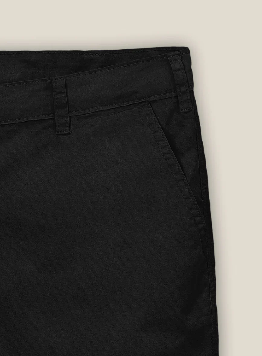 Black Stretch Chino Shorts - Image 3