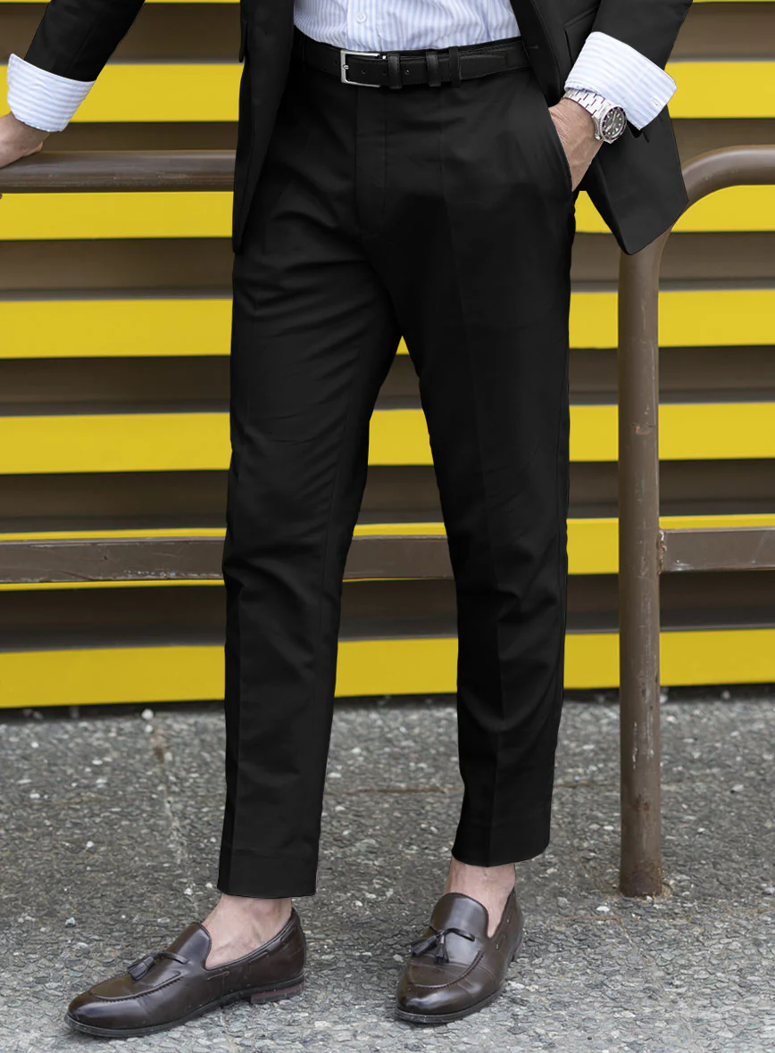 Black Stretch Chino Suit - Image 6