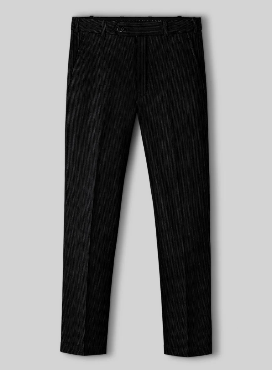 Black Stretch Pin Corduroy Suit - Image 5