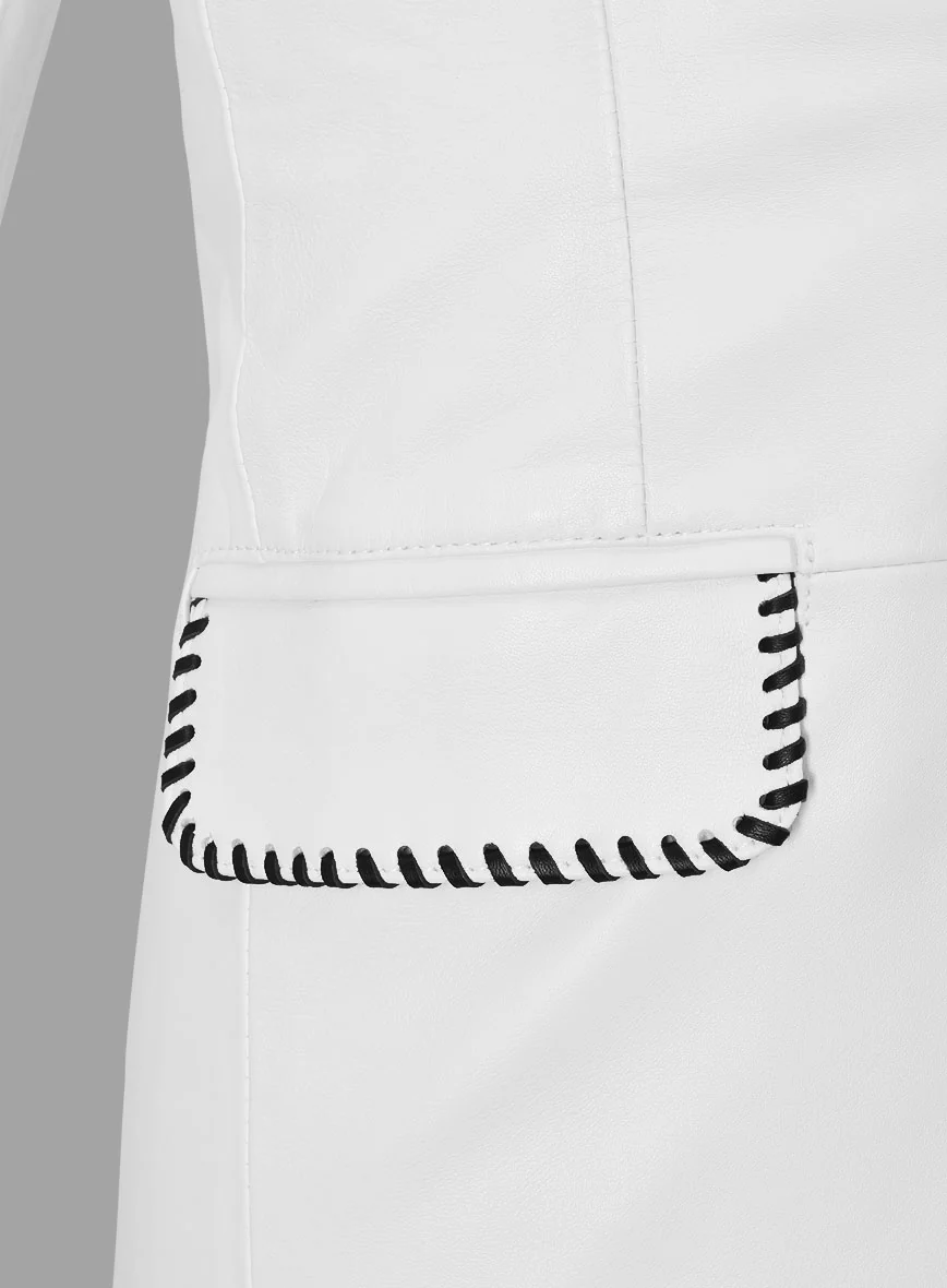 Black Striped White Medieval Blazer - Image 4
