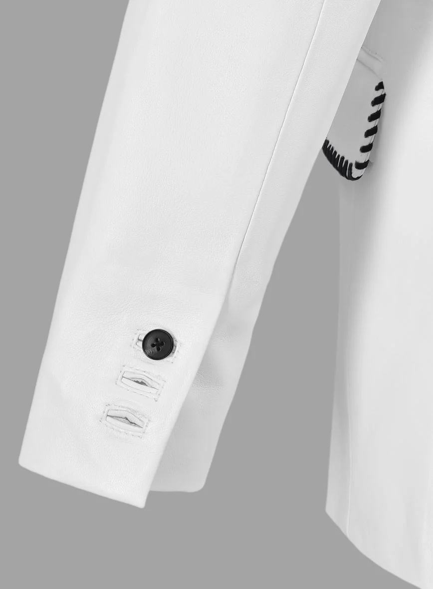 Black Striped White Medieval Blazer - Image 5