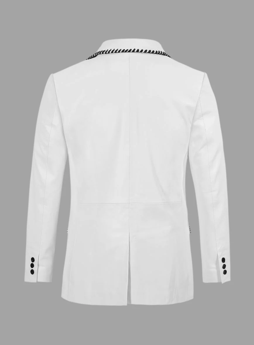 Black Striped White Medieval Blazer - Image 6