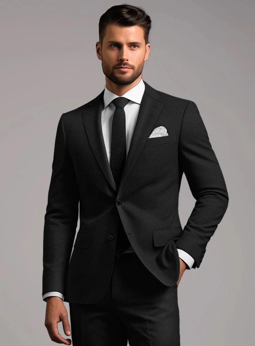 Black Terry Rayon Jacket - 42 Regular - Image 2