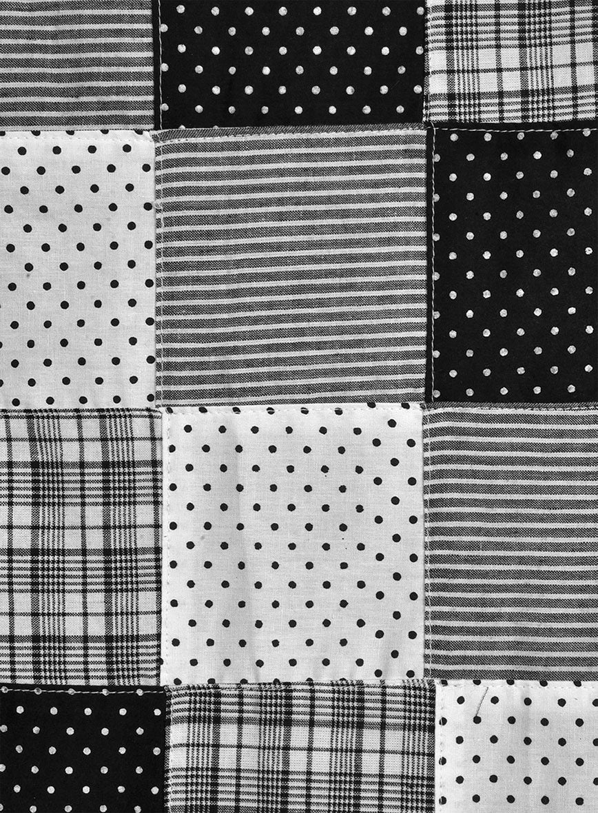 Black & White Madras Patchwork Suit - Image 6