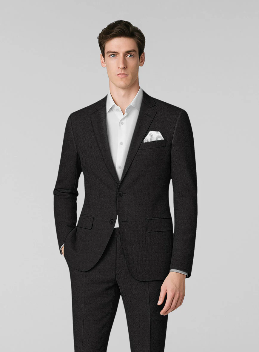Black Merino Wool Suit - Image 4