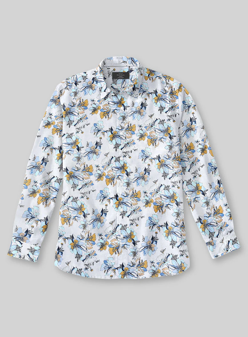Blue Botanica Cotton Shirt - Image 2