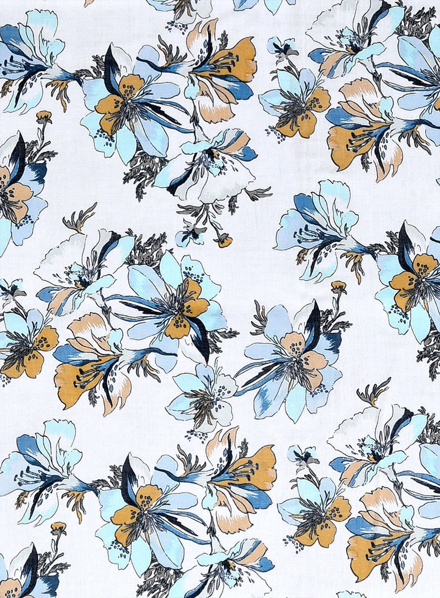 Blue Botanica Cotton Shirt - Image 4